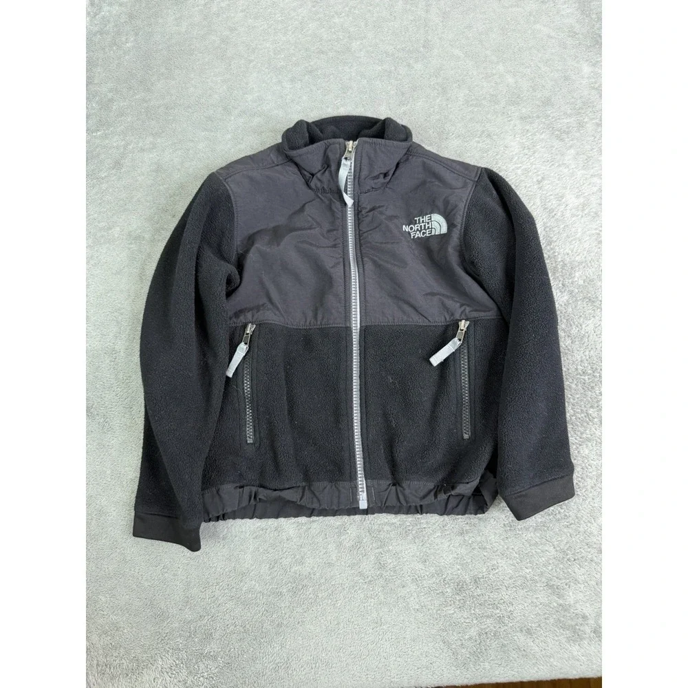 The North Face Denali Full Zip Fleece Jacket Boys Size XXS Black
